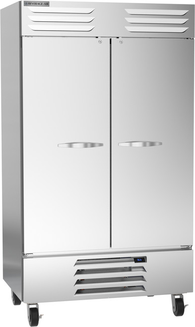 Beverage Air RB44HC-1S 47" W Two-Section Solid Door Reach-In Refrigerator