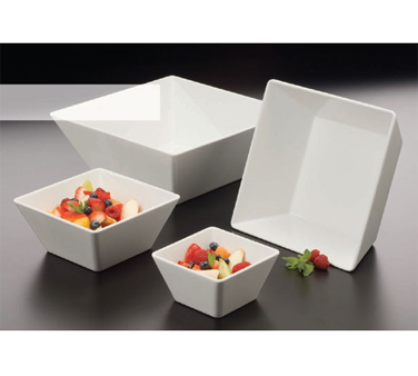 American Metalcraft MELSQ117 228 Oz. Plastic White Square Endurance Bowl