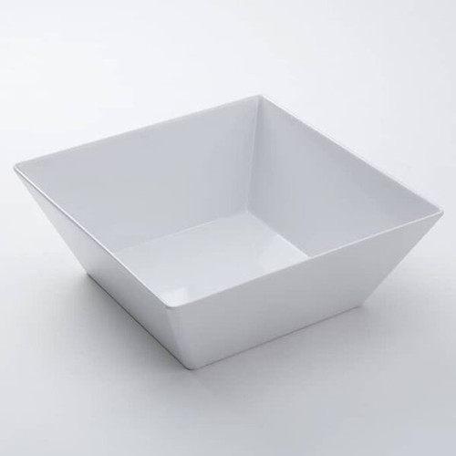 American Metalcraft MELSQ117 228 Oz. Plastic White Square Endurance Bowl