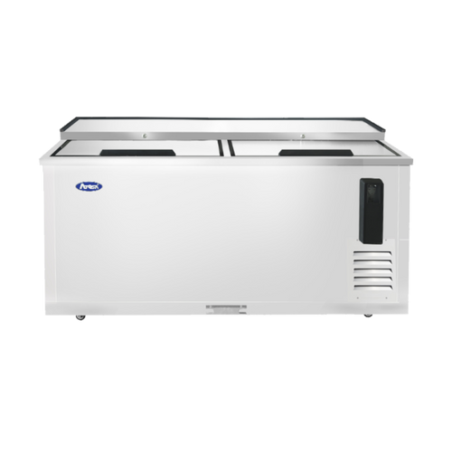 Atosa MBC65GR 64.7" W Stainless Steel 2 Locking Sliding Lids Bottle Cooler - 115 Volts