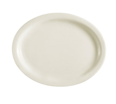 CAC China NRC-41 American White Ceramic Oval NRC Platter (3 Dozen Per Case)
