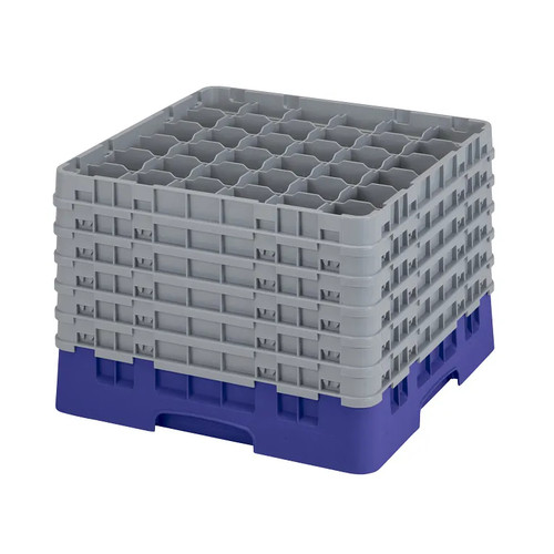 Cambro 36S1214186 Camrack Glass Rack With (6) Soft Gray Extenders - 2 Cases