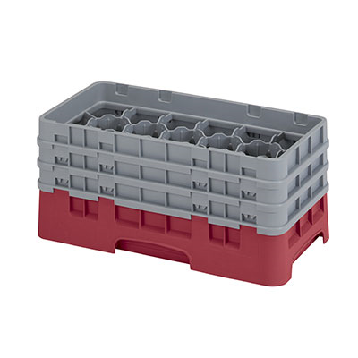 Cambro 17HS638416 Camrack Glass Rack With (3) Soft Gray Extenders - 3 Cases