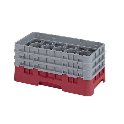 Cambro 17HS638416 Camrack Glass Rack With (3) Soft Gray Extenders - 3 Cases