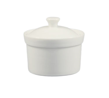 CAC China CAS-B8 7.5 Oz. Super White Porcelain Round Accessories Soup Bowl Set (2 Set Per Case)