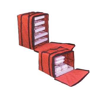 American Metalcraft PB1914 Deluxe Pizza Delivery Bag with Rack