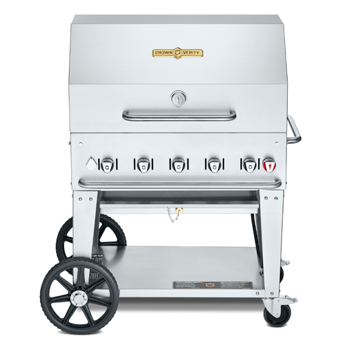 Crown Verity CV-MCB-36RDP-LP 44" Liquid Propane Outdoor Charbroiler - 79,500 BTU