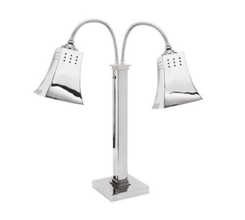 Eastern Tabletop 9672B Stainless Steel Lamp Warmer with 2 Bulbs - 120 Volts, 250 Watts