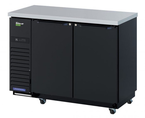 Turbo Air TBB-24-48SB-N6 49.13"W Two-Section Solid Door Back Bar Cooler