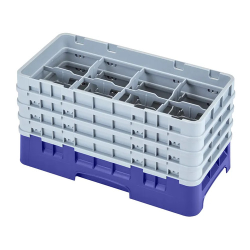 Cambro 8HS800186 Camrack Glass Rack With (4) Soft Gray Extenders - 2 Cases