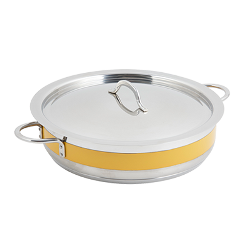 Bon Chef 60032CFYELLOW 9 Qt. Stainless Steel Classic Country French Pot