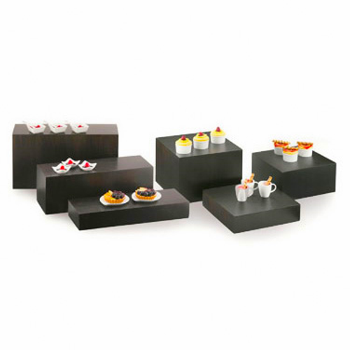 Cal-Mil 166-3-96 20"W x 7"D x 3"H Rectangle Bamboo Midnight Bamboo Display Tray/Riser