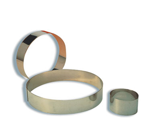 Matfer Bourgeat 371404 4.75" ID x 1.75"H Stainless Steel Round Mousse Ring