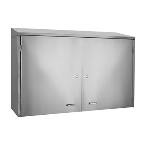 Glastender WCH60 Wall Mount Cabinet, Enclosed Front, 60"W, Wall MounTing Bracket, Stainless Steel Construction