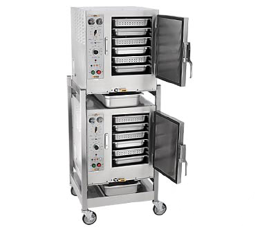 AccuTemp S64803D140 DBL 6 Pans Two Steam'N'Hold Boilerless Convection Steamer - 480 Volts
