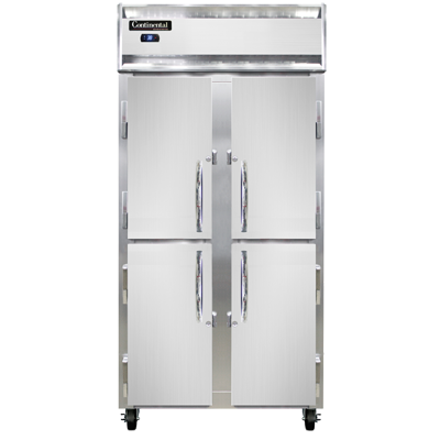 Continental Refrigerator 2RSENSAHD 36.25" W Two-Section Solid Door Reach-In Slim Line Refrigerator
