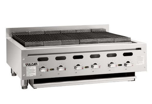 Vulcan VACB60-LP 62.13" W Liquid Propane Stainless Steel Countertop Achiever Charbroiler - 187,000 BTU
