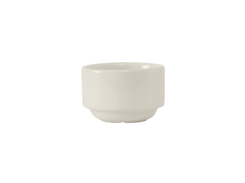 Tuxton AMU-760 2-1/2" 3 Oz. Ceramic Pearl White Round Ramekin - 24/Case (2 Dozen Per Case)