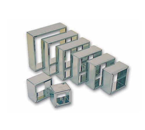 Matfer Bourgeat 150320 Pastry Cutter set 1-3/8"H Square Plain Beveled Edge Nestable Stainless Steel - 1 set