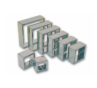 Matfer Bourgeat 150320 Pastry Cutter set 1-3/8"H Square Plain Beveled Edge Nestable Stainless Steel - 1 set
