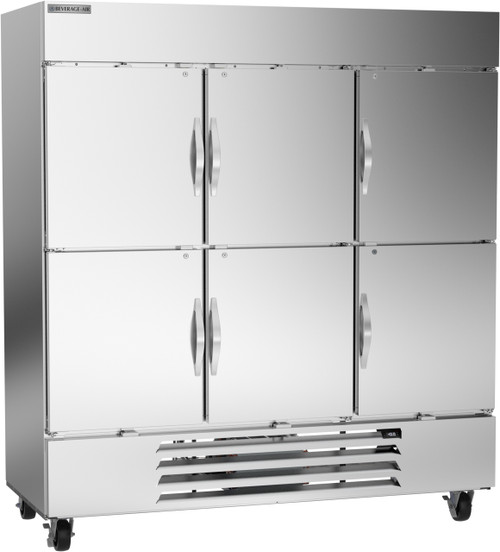 Beverage Air HBF72HC-1-HS 75" W Three-Section Solid Door Reach-In Horizon Series Freezer - 115 Volts