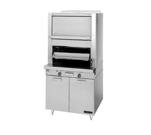 Garland M60XR Gas Master Series Broiler with Upper Finishing Oven - 120,000 BTU