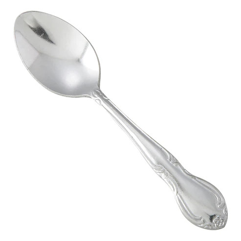 Winco 0004-09 4-1/2" 18/0 Stainless Steel Demitasse Spoon (Contains 1 Dozen)