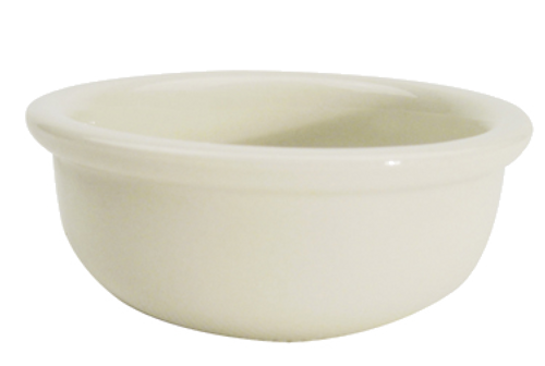 CAC China REC-42 4" Dia. American White Ceramic Round REC Nappie Bowl (4 Dozen Per Case)