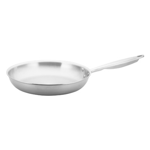 Winco TGFP-12 12" Stainless Steel and Aluminum Tri-Gen Induction-Ready Fry Pan