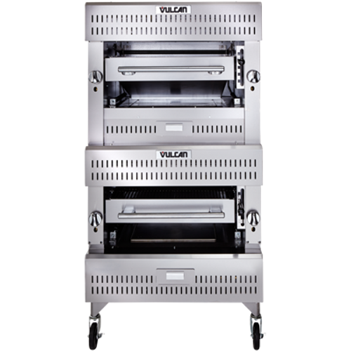 Vulcan VIR2 (2) 25-1/2" Gas V Series Deck-Broiler - 200,000 BTU