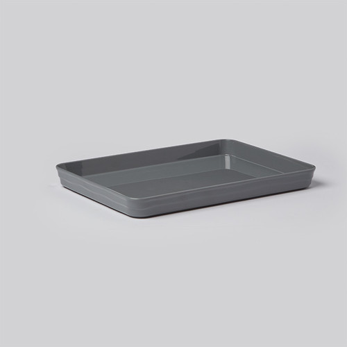American Metalcraft BL11G Plastic Gray Rectangular Lid and Platter