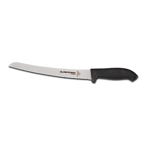 Dexter SG147-10SCB-PCP 10" Scalloped Edge SofGrip Bread Knife with Soft Rubber Grip Handle