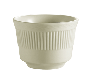 CAC China RID-4 7 Oz. American White Ceramic Round Ridgemont Bouillon Cup (3 Dozen Per Case)