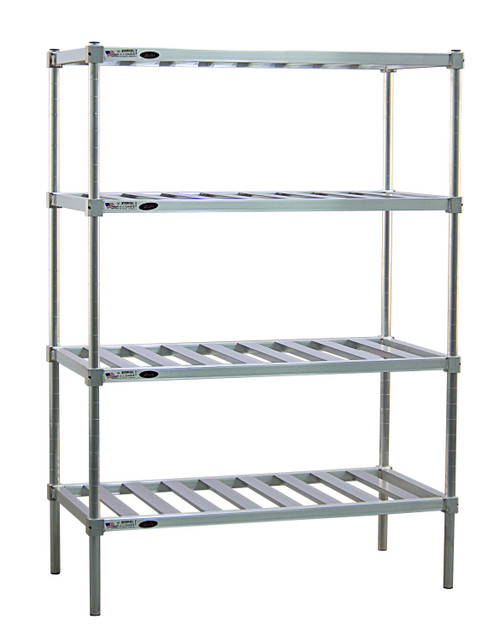 New Age P2448 48" W x 76" H x 24" D 900 Lb. Aluminum Pot & Pan Rack