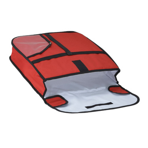 Winco BGPZ-18 18" x 18" x 5"H Red Pizza Delivery Bag