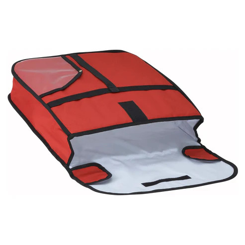 Winco BGPZ-18 18" x 18" x 5"H Red Pizza Delivery Bag