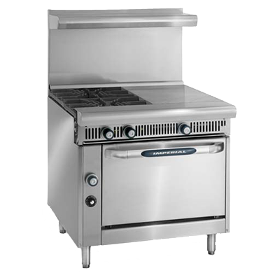 Imperial IHR-2-1HT-C 36" Gas Heavy Duty Range - 145,000 BTU