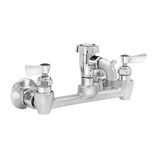 Fisher 19820 3" Spout Wall-Mounted Service Sink Mixing Faucet with Garden Hose Outlet