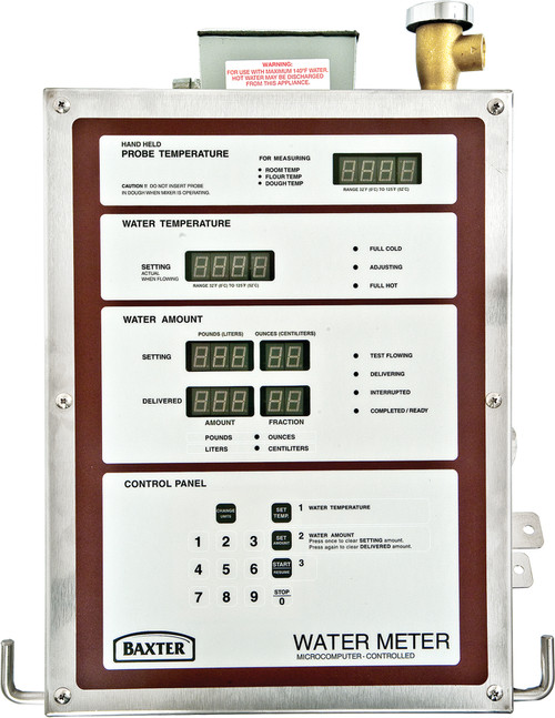 Baxter WM600 Stainless Steel Wall Mount Water Meter - 110/120 Volts 1-Phase