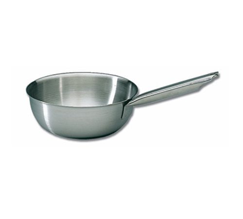 Matfer Bourgeat 686520 7.88" 1.50 Qt. Stainless Steel and Aluminum Tradition Plus Saute Pan
