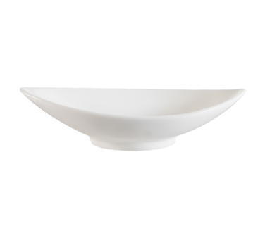 CAC China CND-8 8.25" L Bone White Porcelain Boat Shape Accessories Canoe Dish (2 Dozen Per Case)