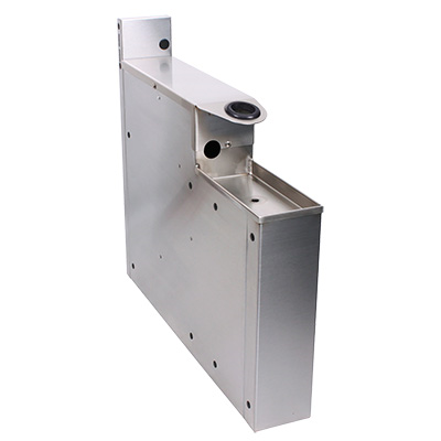 Glastender SHB-4-ED Stainless Steel Extra Deep Underbar Soda Gun Holder - 4"W x 24"D x 25"H