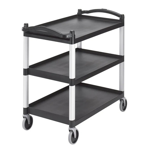 Cambro BC340KD110 3-Shelf 400 lb. Capacity Black Utility Cart