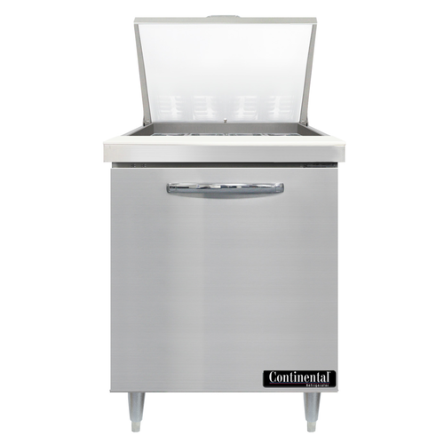 Continental Refrigerator D27N12M 27.5" W One-Section One Door Designer Line Mighty Top Sandwich Unit