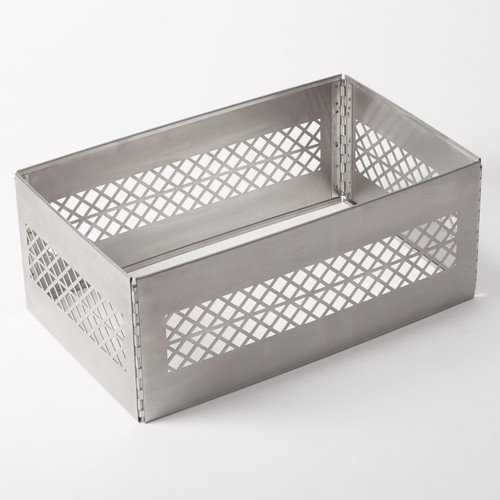 American Metalcraft KSMC20 20.13" L x 12.63" W x 8.25" H Stainless Steel Rectangle Milk Crate