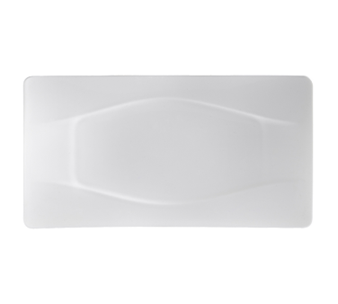 CAC China MDN-51 Bone White Porcelain Rectangular Modern Platter (1 Dozen)