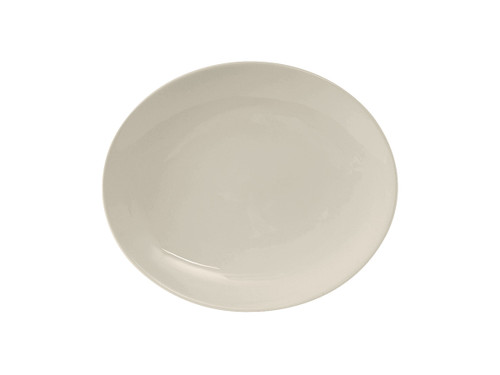 Tuxton VEH-083 Ceramic American White/Eggshell Oval / Oblong Platter (3 Dozen Per Case)