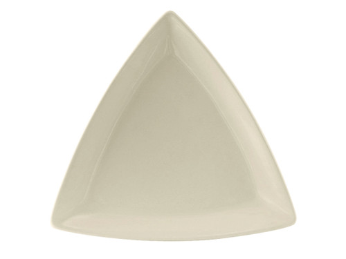 Tuxton BEZ-1108 Ceramic American White/Eggshell Triangular Plate (1 Dozen)