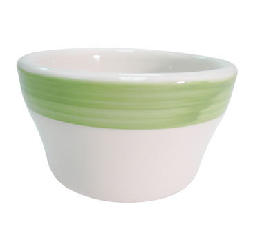 CAC China R-4-G 7.25 Oz. Green Ceramic Round Rainbow Bouillon Cup (3 Dozen Per Case)