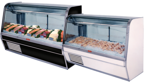 Howard McCray R-CFS32E-6C-LED 74"W Curved Glass Fish/Poultry Service Case